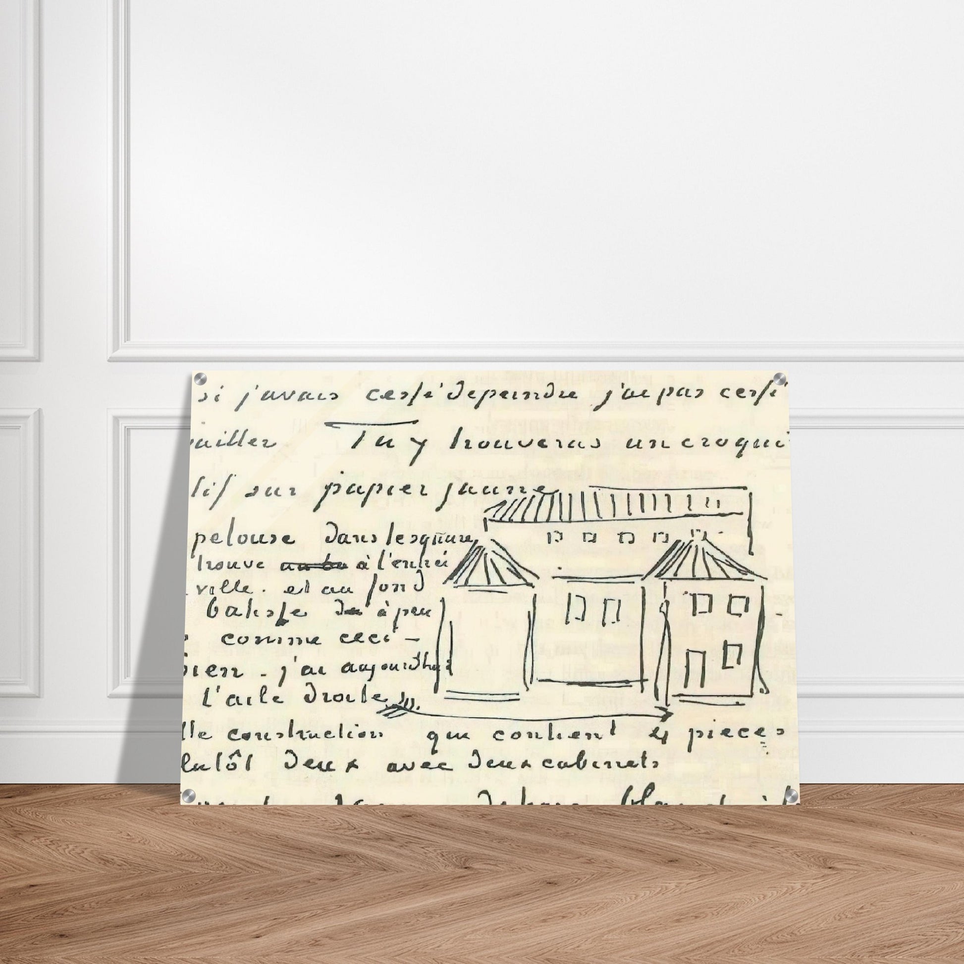 Vincent's House - Vincent van Gogh Acrylic Print - 70x100 cm / 28x40″ inches | Vincent van Gogh Wall Art | Vincent van Gogh Prints