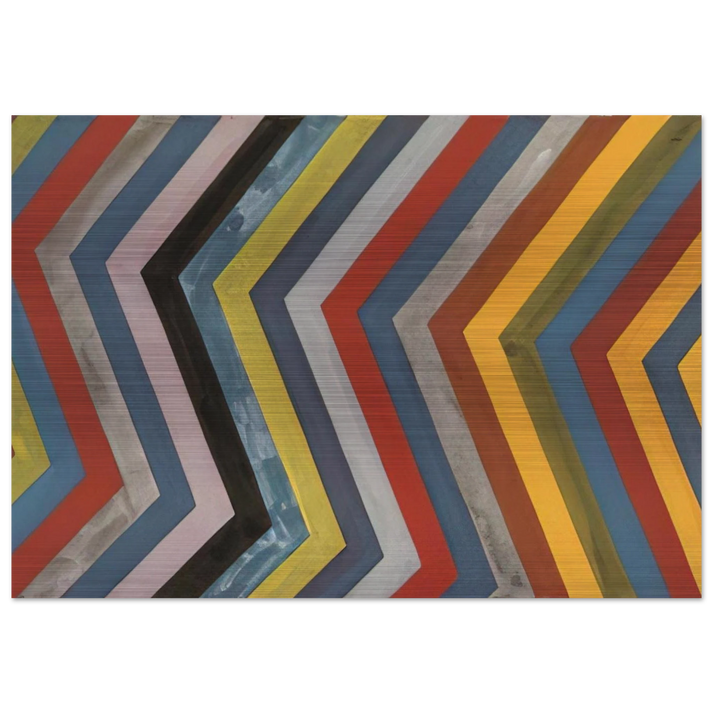 Irregular Bands with Colors Superimposed - Sol LeWitt Brushed Aluminum Print - 70x100 cm / 28x40 inches | Sol LeWitt Aluminum Print | Sol LeWitt Prints