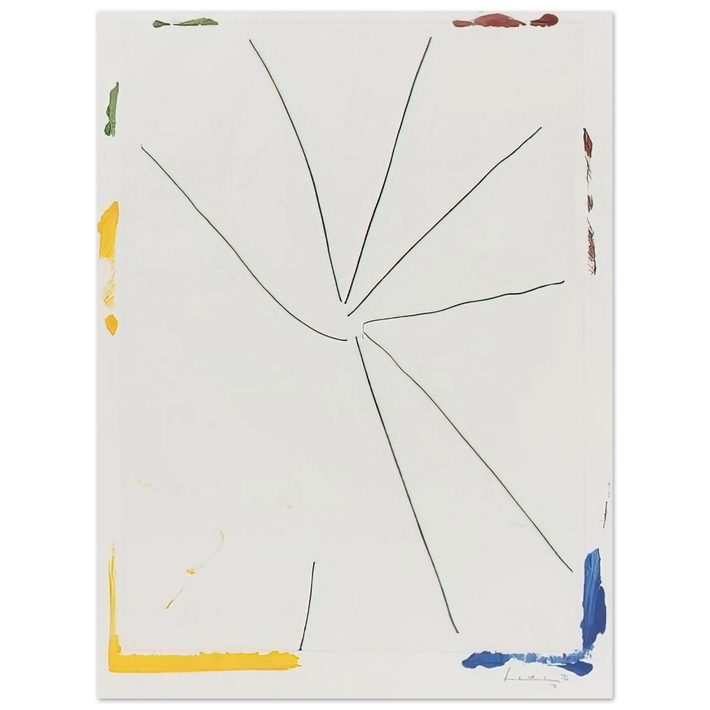 Helen Frankenthaler - Free Wheeling - 1971 Wall art - 13x18 cm / 5x7 Inches - Premium Wooden Framed Poster With Fine Art Paper - Wood frame