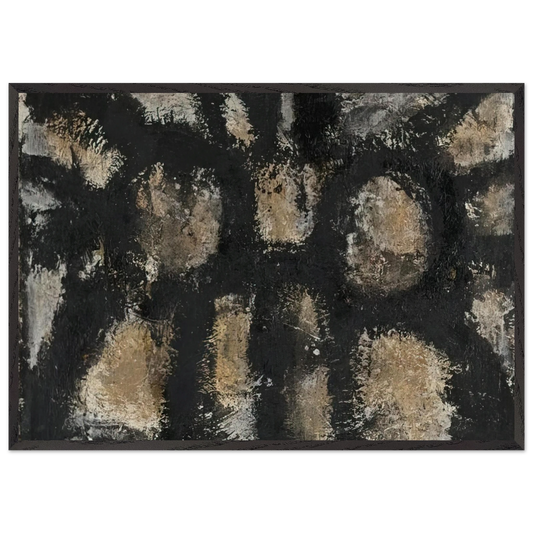 Myo - Cy Twombly 70x100 cm / 28x40 inches Framed Art Print – Black Wooden Frame