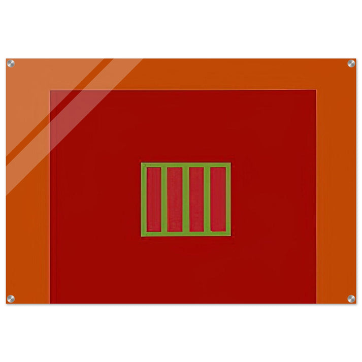 Day-Glo Prison - 1982 - Peter Halley Acrylic Print - 70x100 cm / 28x40″ inches