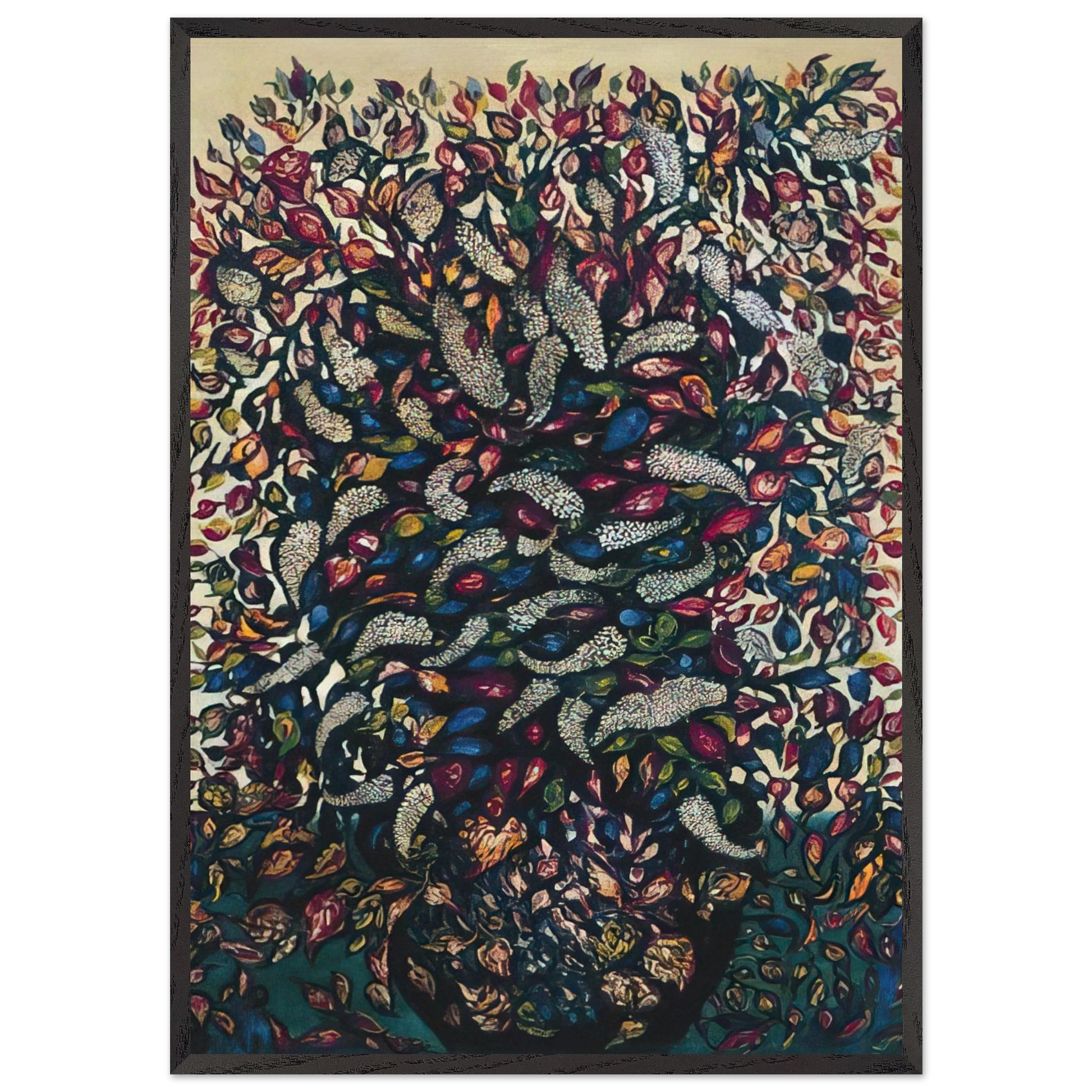 Fleurs et fruits - 1920 - Seraphine Louis Framed Art Print – Black Wooden Frame - Default Title - -Framed Art Print