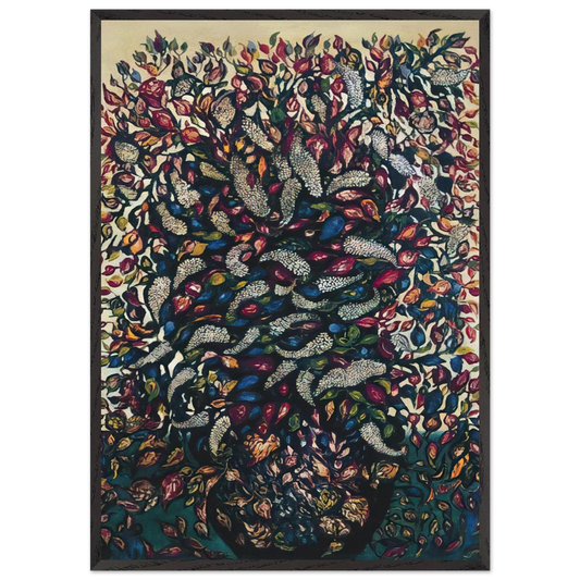 Fleurs et fruits - 1920 - Seraphine Louis Framed Art Print – Black Wooden Frame - Default Title - -Framed Art Print