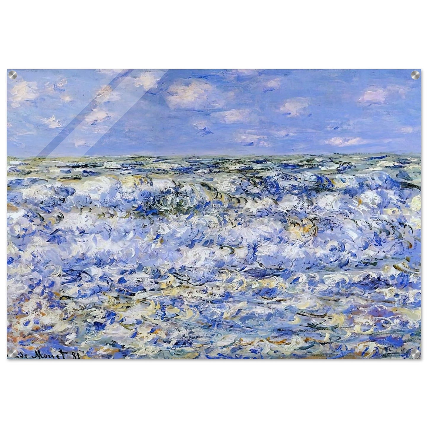 Waves Breaking - claude monet Acrylic Print - 70x100 cm / 28x40″ inches | claude monet Wall Art | claude monet Prints