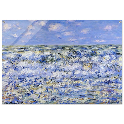 Waves Breaking - claude monet Acrylic Print - 70x100 cm / 28x40″ inches | claude monet Wall Art | claude monet Prints