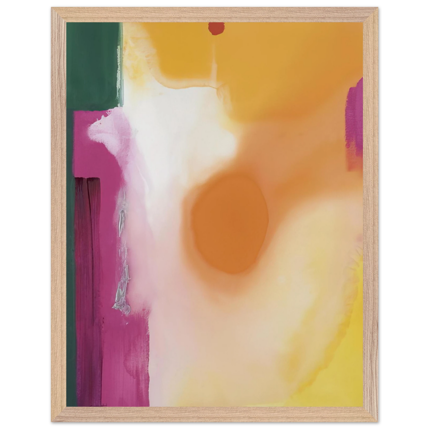 Helen Frankenthaler - Bullseye - 1989 Wall art - 30x40 cm / 12x16 inches - Premium Wooden Framed Poster With Fine Art Paper - Wood frame
