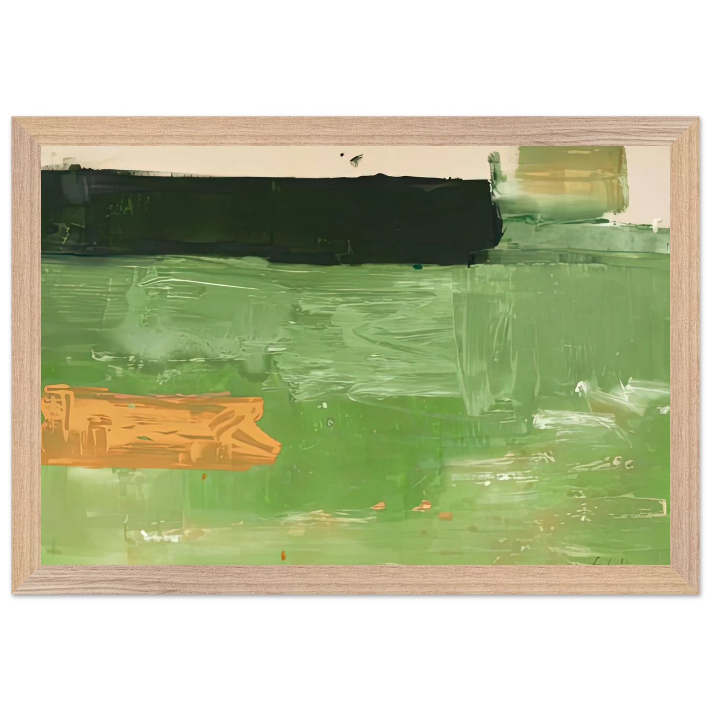 Helen Frankenthaler - Mediterranean, 1981- Wall Art - 60x80 cm / 24x32 inches - Premium Wooden Framed Poster With Fine Art Paper - White frame