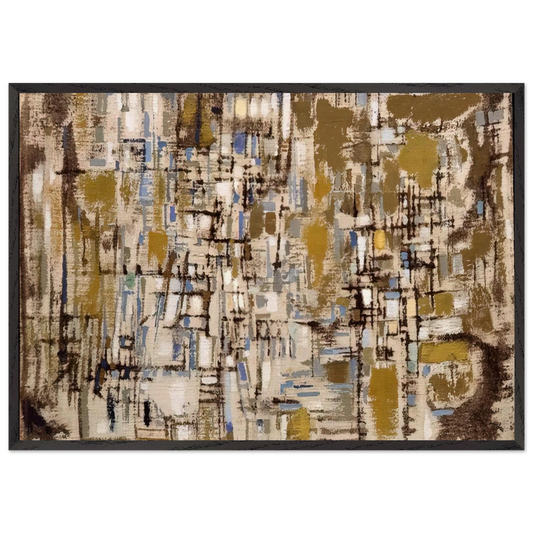 Untitled - 1952 N4 - Maria Helena Vieira da Silva Framed Art Print – Black Wooden Frame - Default Title - -Framed Art Print