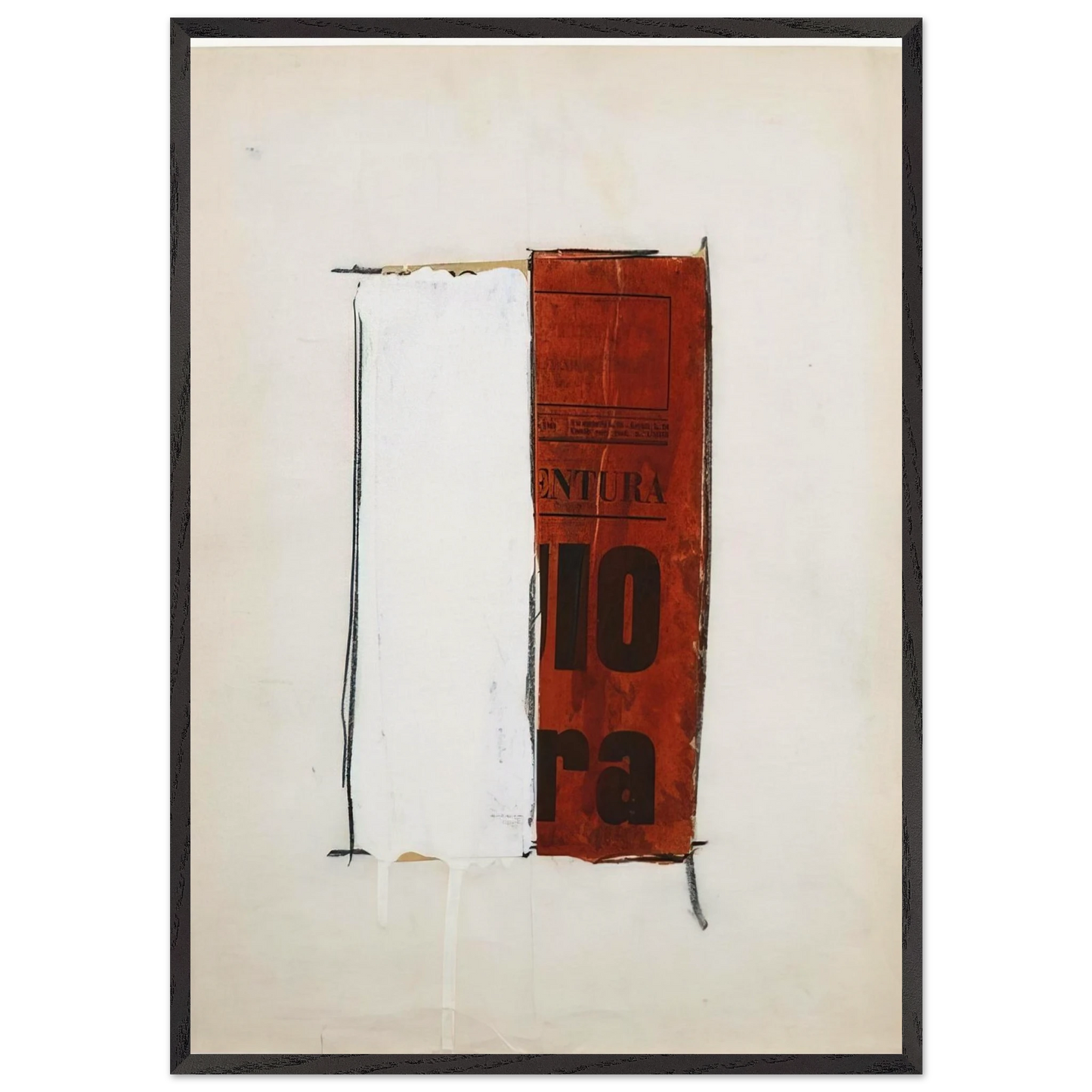 Untitled - 1961 N11 - Mario Schifano 70x100 cm / 28x40 inches Framed Art Print – Black Wooden Frame