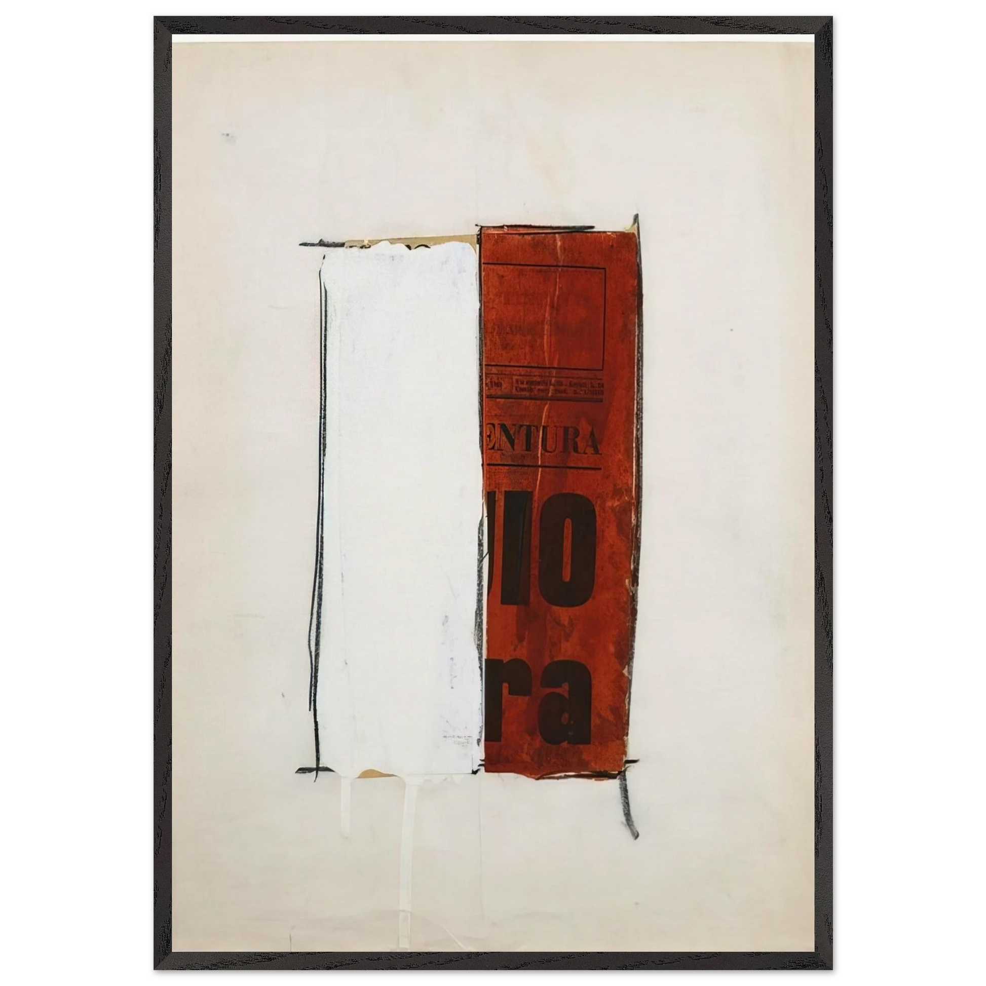 Untitled - 1961 N11 - Mario Schifano 70x100 cm / 28x40 inches Framed Art Print – Black Wooden Frame