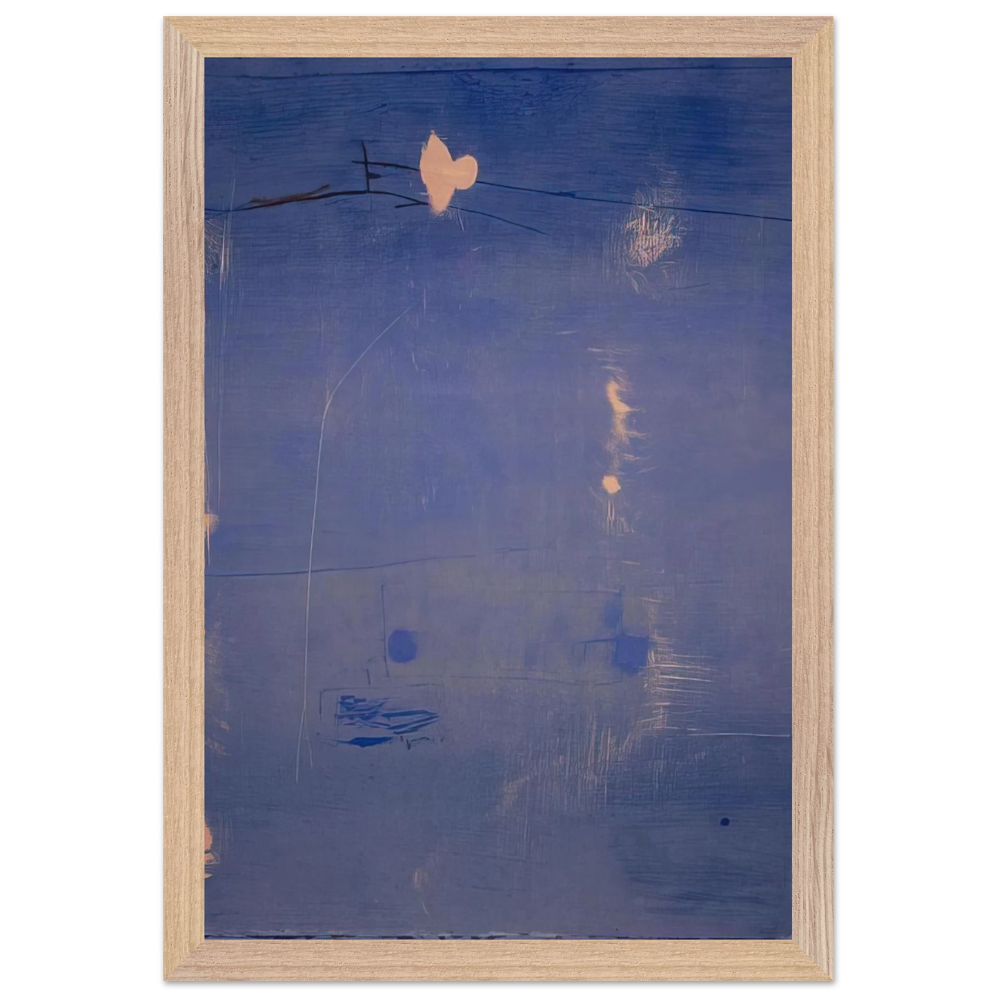 Helen Frankenthaler - Cameo - 1980 Wall art - A2 (42 x 59.4  cm) - Premium Wooden Framed Poster With Fine Art Paper - White frame