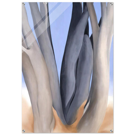 Dark Tree Trunks - Georgia O'Keeffe Acrylic Print - 70x100 cm / 28x40″ inches