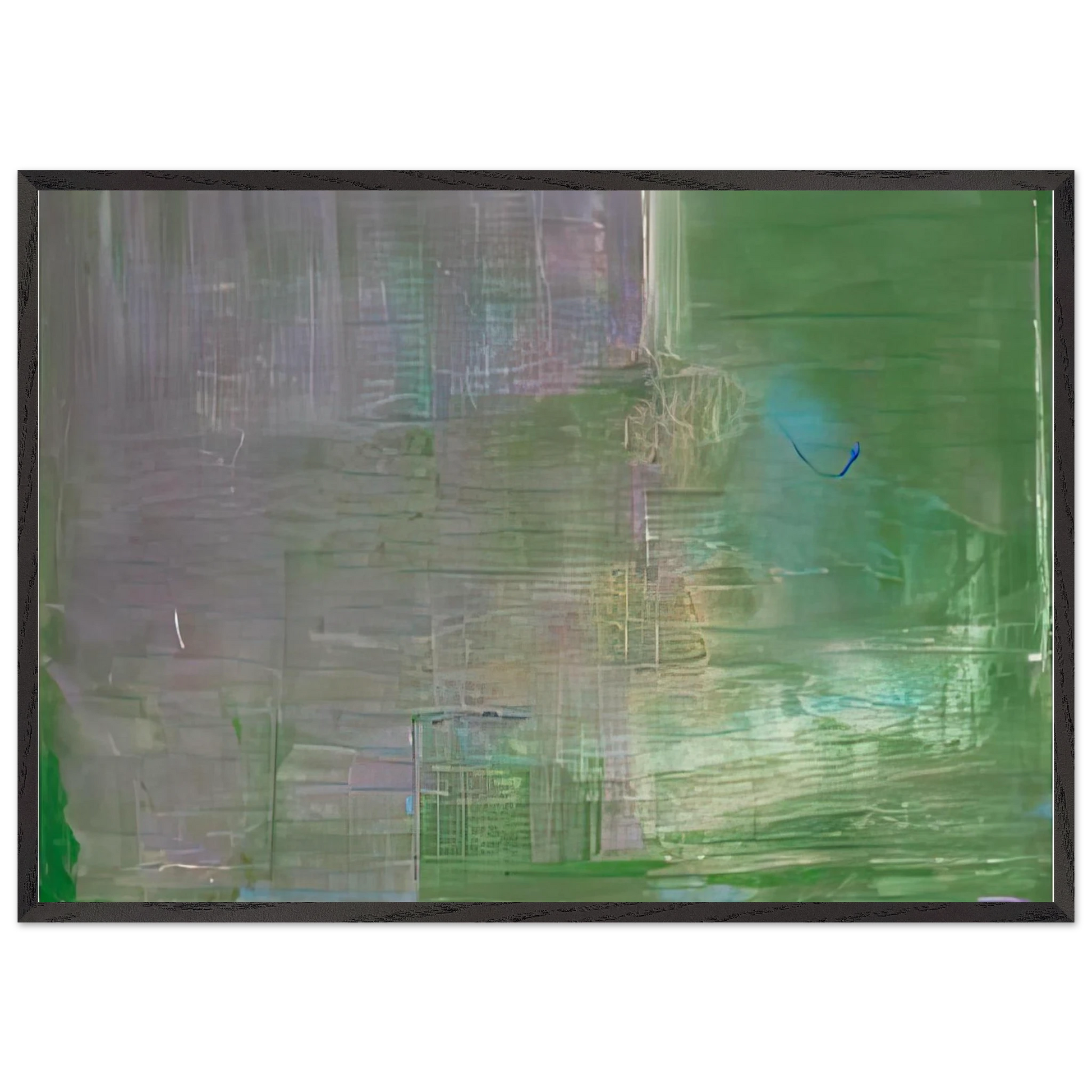 Claudes Message 1976- - Helen Frankenthaler 70x100 cm / 28x40 inches Framed Art Print – Black Wooden Frame