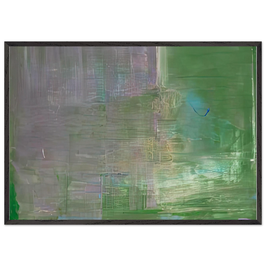 Claudes Message 1976- - Helen Frankenthaler 70x100 cm / 28x40 inches Framed Art Print – Black Wooden Frame