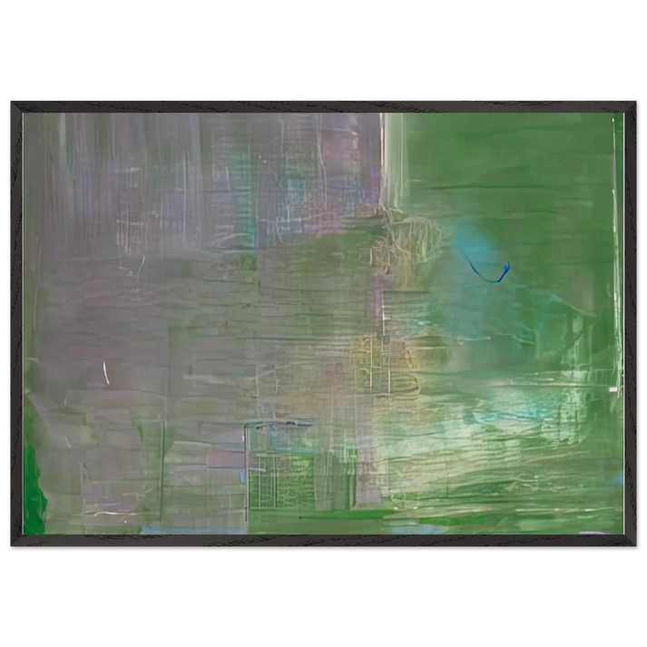 Claudes Message 1976- - Helen Frankenthaler 70x100 cm / 28x40 inches Framed Art Print – Black Wooden Frame