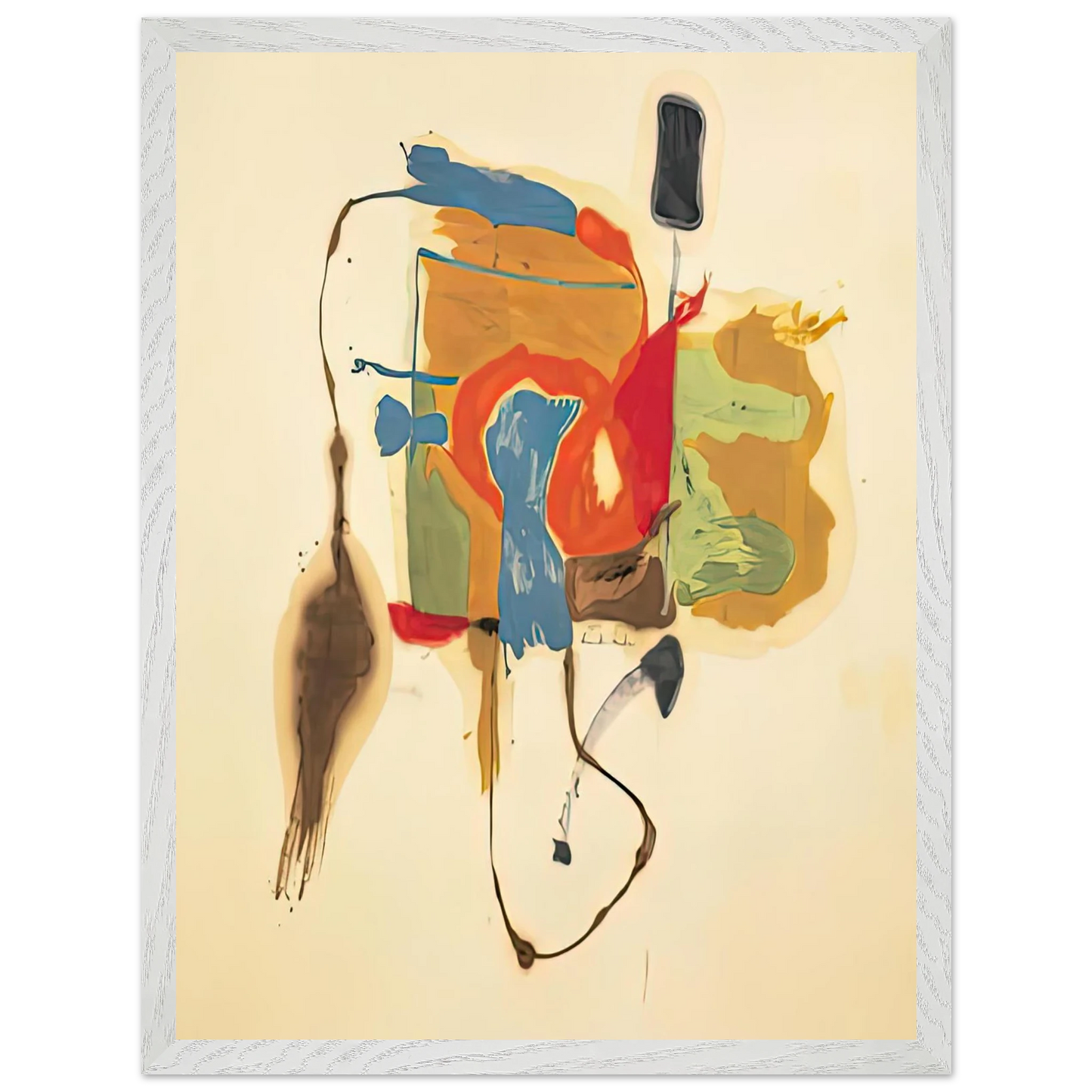 Helen Frankenthaler - Blue Form in a Scene, 1961- Wall Art - 30x40 cm / 12x16 inches - Fine Art Poster - -