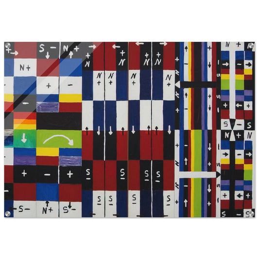 A World in Itself - 1961 - Alfred Jensen Acrylic Print - 70x100 cm / 28x40″ inches