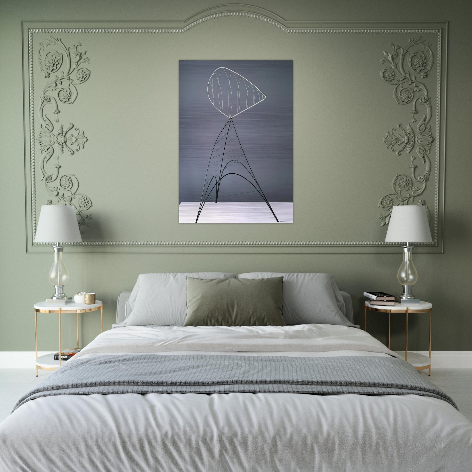 HOLLOW EGG 1939 - Alexander Calder Brushed Aluminum Print - 70x100 cm / 28x40 inches | Alexander Calder Aluminum Print | Alexander Calder Prints