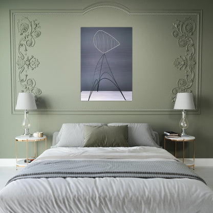 HOLLOW EGG 1939 - Alexander Calder Brushed Aluminum Print - 70x100 cm / 28x40 inches | Alexander Calder Aluminum Print | Alexander Calder Prints