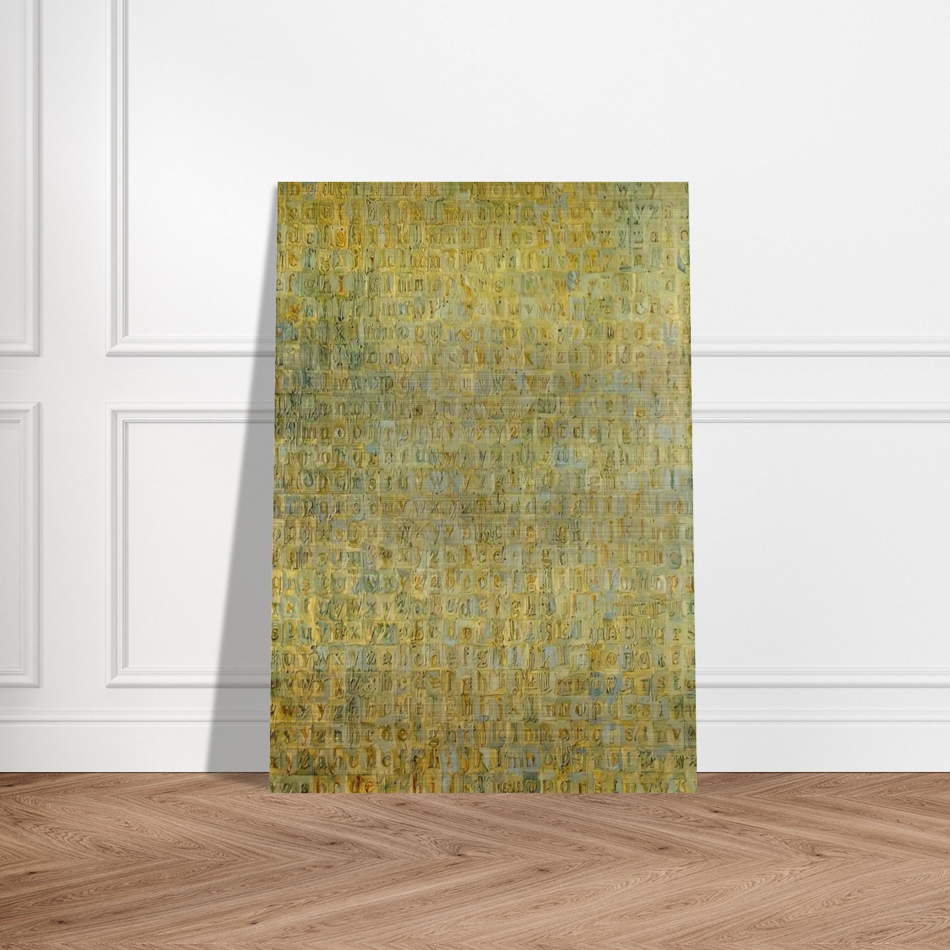 GREY ALPHABETS - Jasper Johns Brushed Aluminum Print - 70x100 cm / 28x40 inches | Jasper Johns Aluminum Print | Jasper Johns Prints