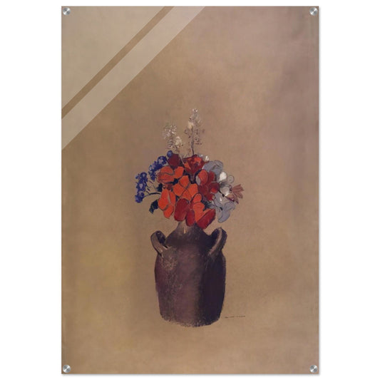 FLOWERS IN A VASE - Odilon Redon Acrylic Print - 70x100 cm / 28x40″ inches | Odilon Redon Wall Art | Odilon Redon Prints