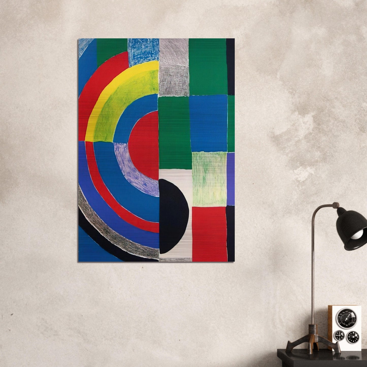 COLOR RHYTHMS - Sonia Delaunay Brushed Aluminum Print - 70x100 cm / 28x40 inches | Sonia Delaunay Aluminum Print | Sonia Delaunay Prints