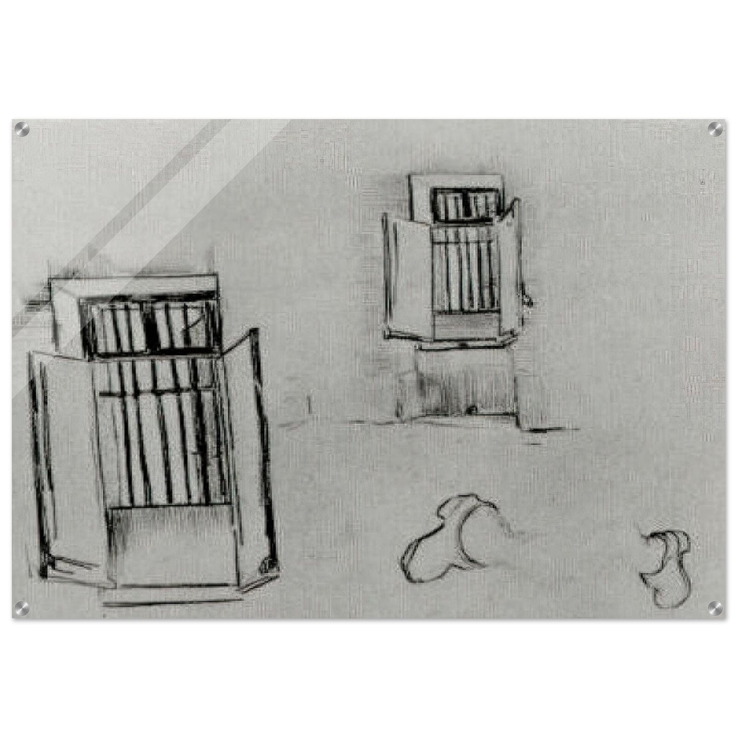 Barred Windows - Vincent van Gogh Acrylic Print - 70x100 cm / 28x40″ inches