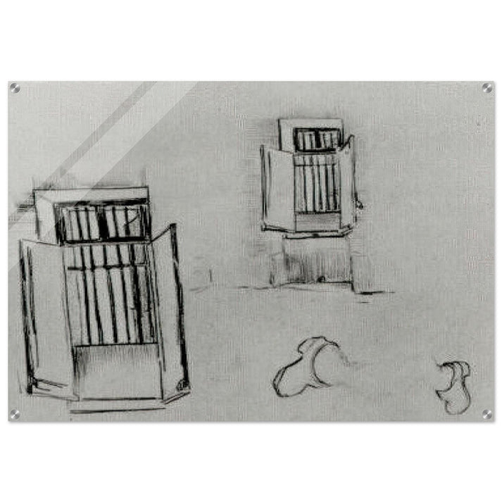 Barred Windows - Vincent van Gogh Acrylic Print - 70x100 cm / 28x40″ inches