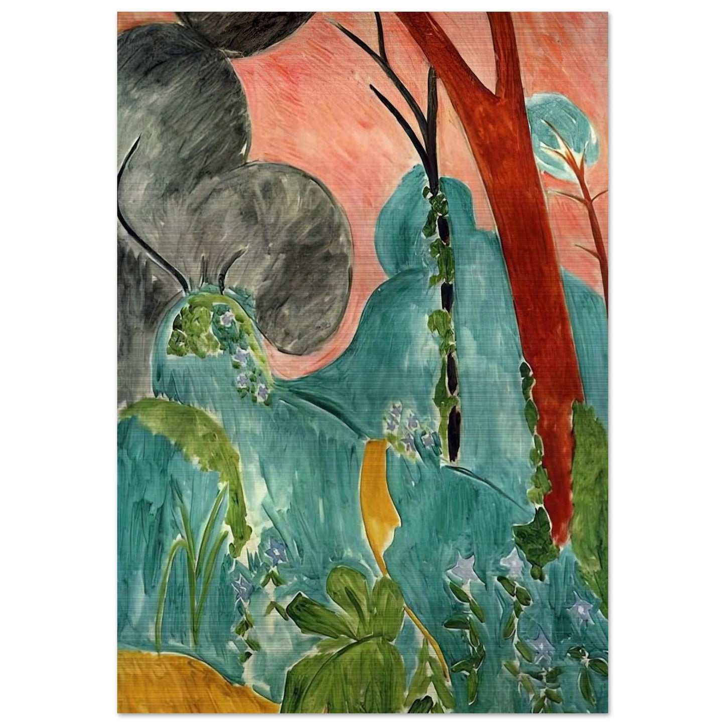 MORACCAN GARDEN 1912 - Henri Matisse Brushed Aluminum Print - 70x100 cm / 28x40 inches | Henri Matisse Aluminum Print | Henri Matisse Prints