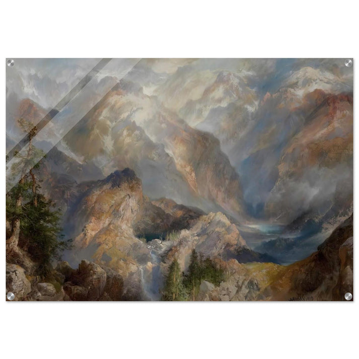 Morning in the Sierras, Nevada - Thomas Moran Acrylic Print - 70x100 cm / 28x40″ inches