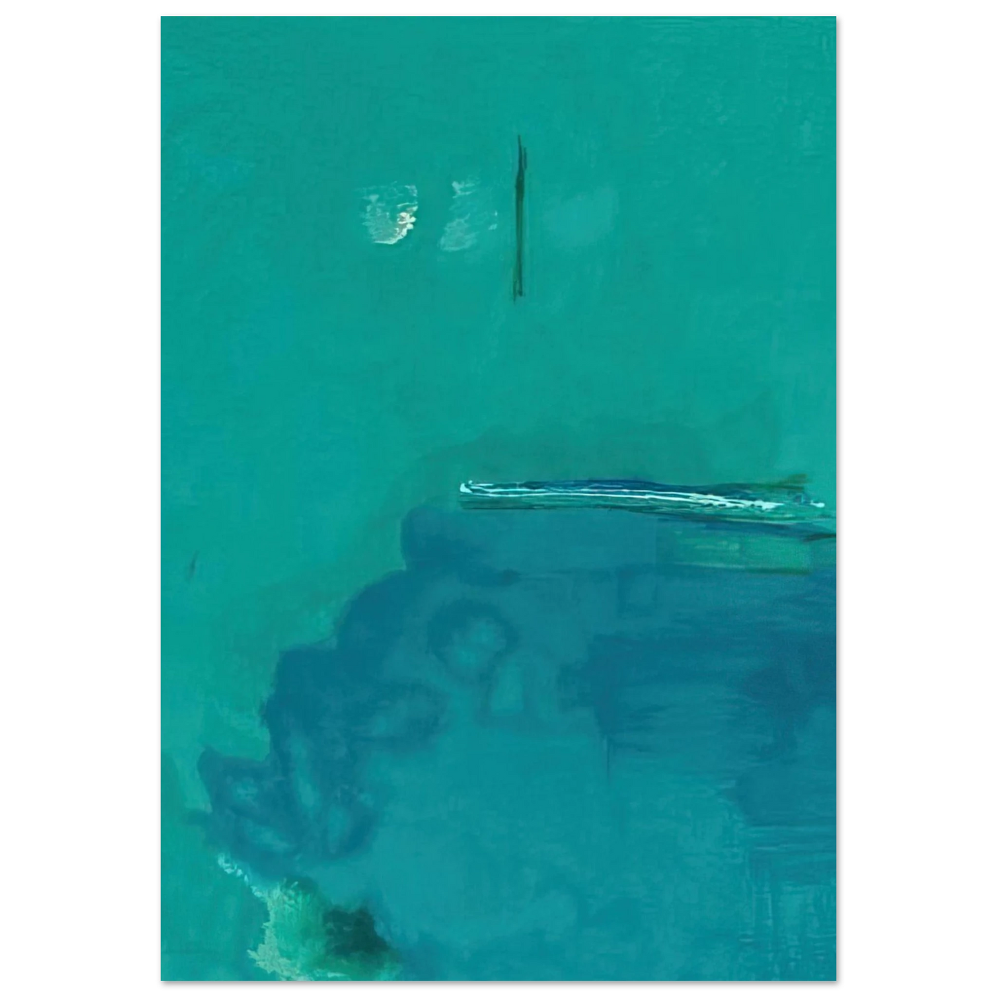 Helen Frankenthaler - Contentment Island - 2004 Wall art - 21x29.7 cm / 8x12" - Premium Wooden Framed Poster With Fine Art Paper - Wood frame