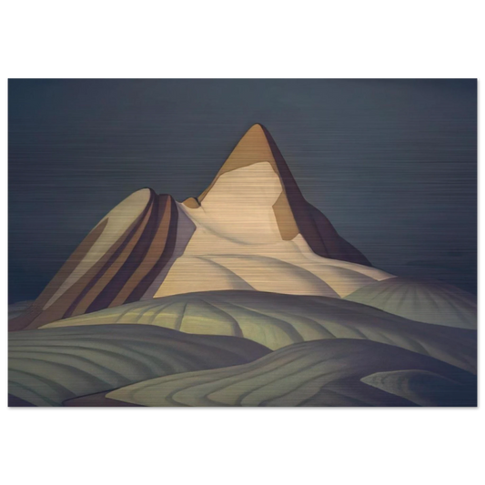 Isolation Peak, Rocky Mountains - 1930 - Lawren Harris Brushed Aluminum Print - 70x100 cm / 28x40 inches | Lawren Harris Aluminum Print | Lawren Harris Prints