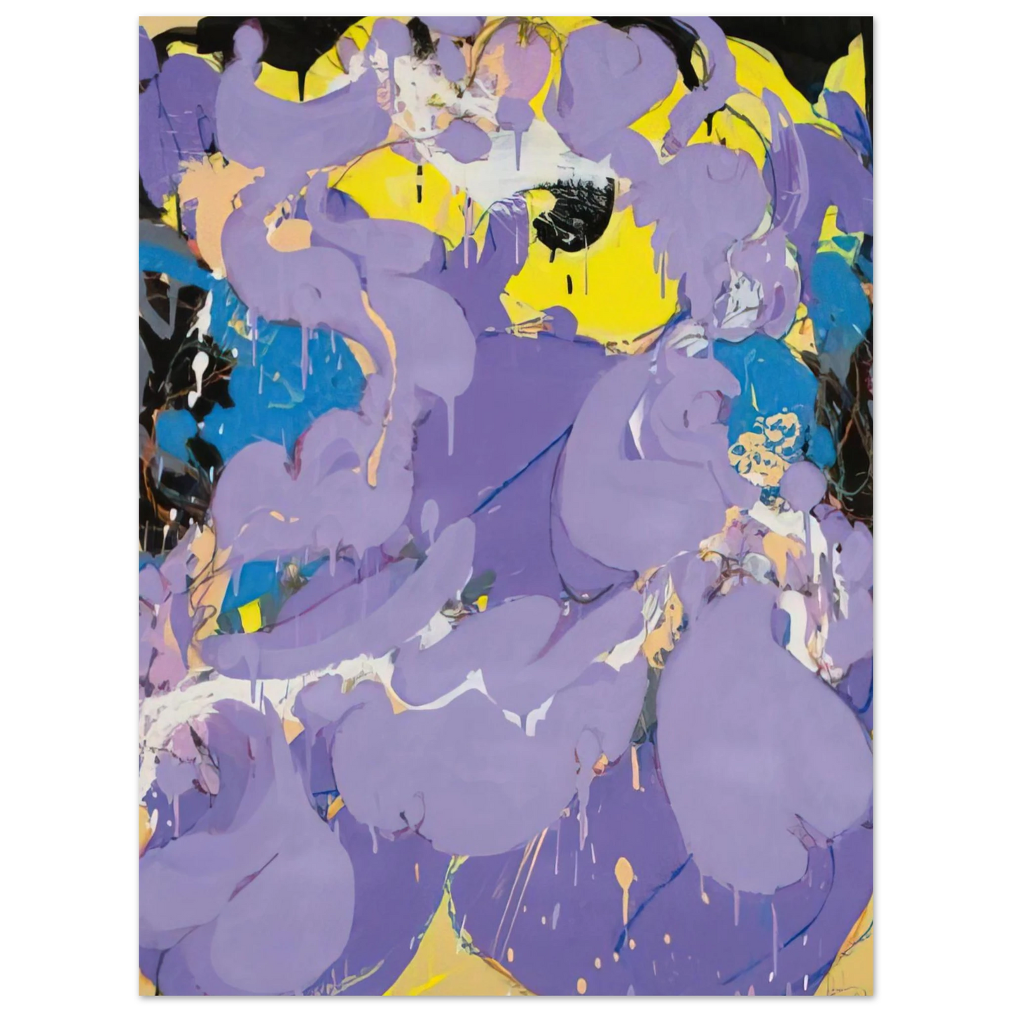 Helen Frankenthaler - Untitled - 1978 Wall art - A2 (42 x 59.4  cm) - Premium Wooden Framed Poster With Fine Art Paper - Wood frame