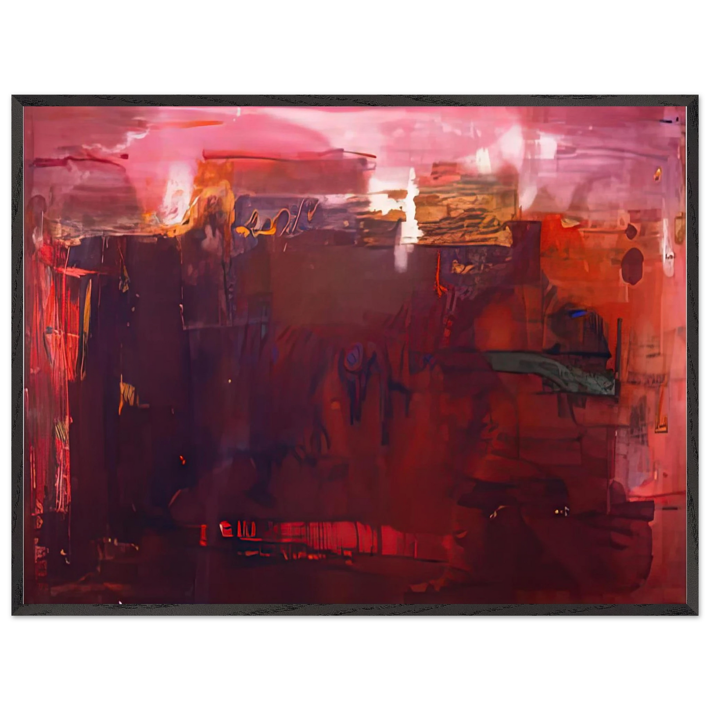 Helen Frankenthaler - Carousel, 1979- Wall Art - 60x80 cm / 24x32 inches - Premium Wooden Framed Poster With Fine Art Paper - White frame