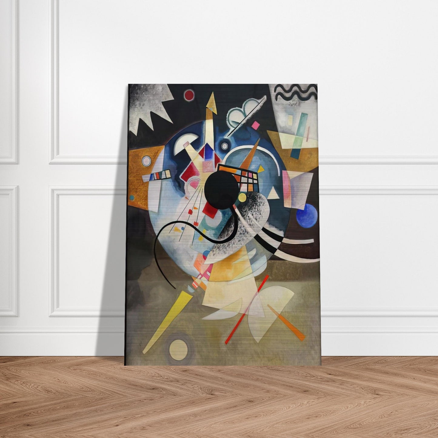 A CENTRE 1924 - Wassily Kandinsky Brushed Aluminum Print - 70x100 cm / 28x40 inches | Wassily Kandinsky Aluminum Print | Wassily Kandinsky Prints