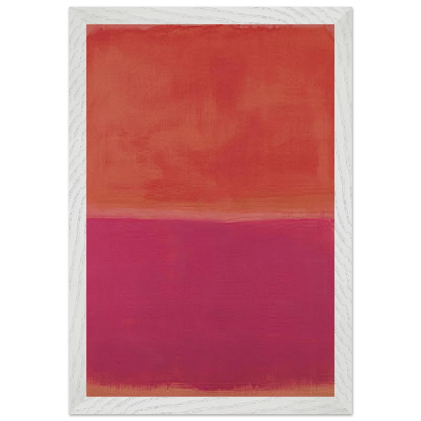 Mark Rothko - No. 3 - 1967 Wall Art - 60x80 cm / 24x32 inches - Premium Wooden Framed Poster With Fine Art Paper - White frame