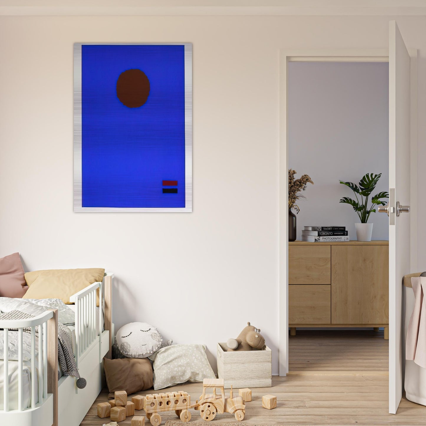 Blue Night - 1970 - Adolph Gottlieb Brushed Aluminum Print - 70x100 cm / 28x40 inches | Adolph Gottlieb Aluminum Print | Adolph Gottlieb Prints
