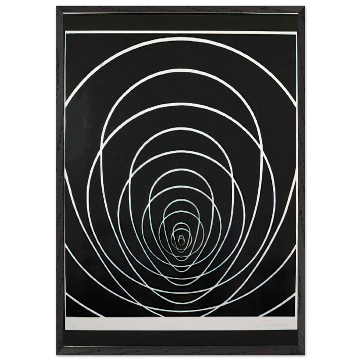 Concentric Space - 1969 - Clarence Holbrook Carter 70x100 cm / 28x40 inches Framed Art Print – Black Wooden Frame