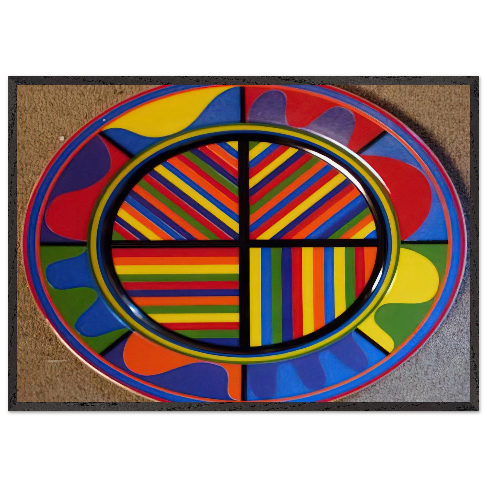 Lines in Four Directions - Sol LeWitt Framed Art Print – Black Wooden Frame - Default Title - -Framed Art Print