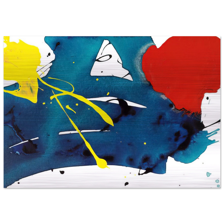 Untitled  SFP94-105  SFF1697  - Sam Francis Brushed Aluminum Print - 70x100 cm / 28x40 inches | Sam Francis Aluminum Print | Sam Francis Prints