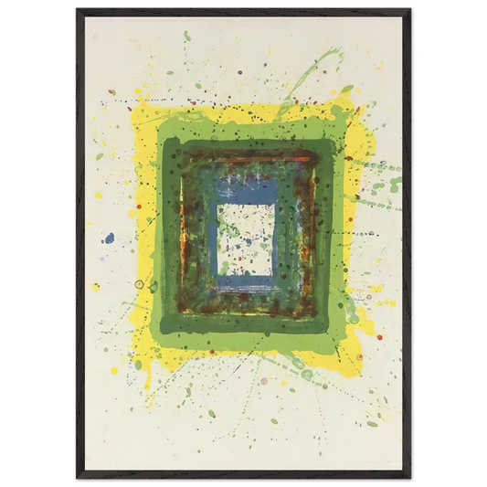 Untitled  SF 354  - Sam Francis Framed Art Print – Black Wooden Frame - Default Title - -Framed Art Print