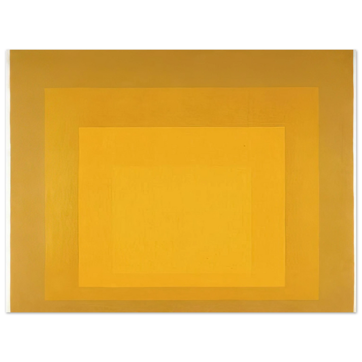 Josef Albers - STUDY FOR HOMAGE TO THE SQUARE DEPARTING IN YELLOW 1964  75x100 cm / 30x40inches Fine Art Poster