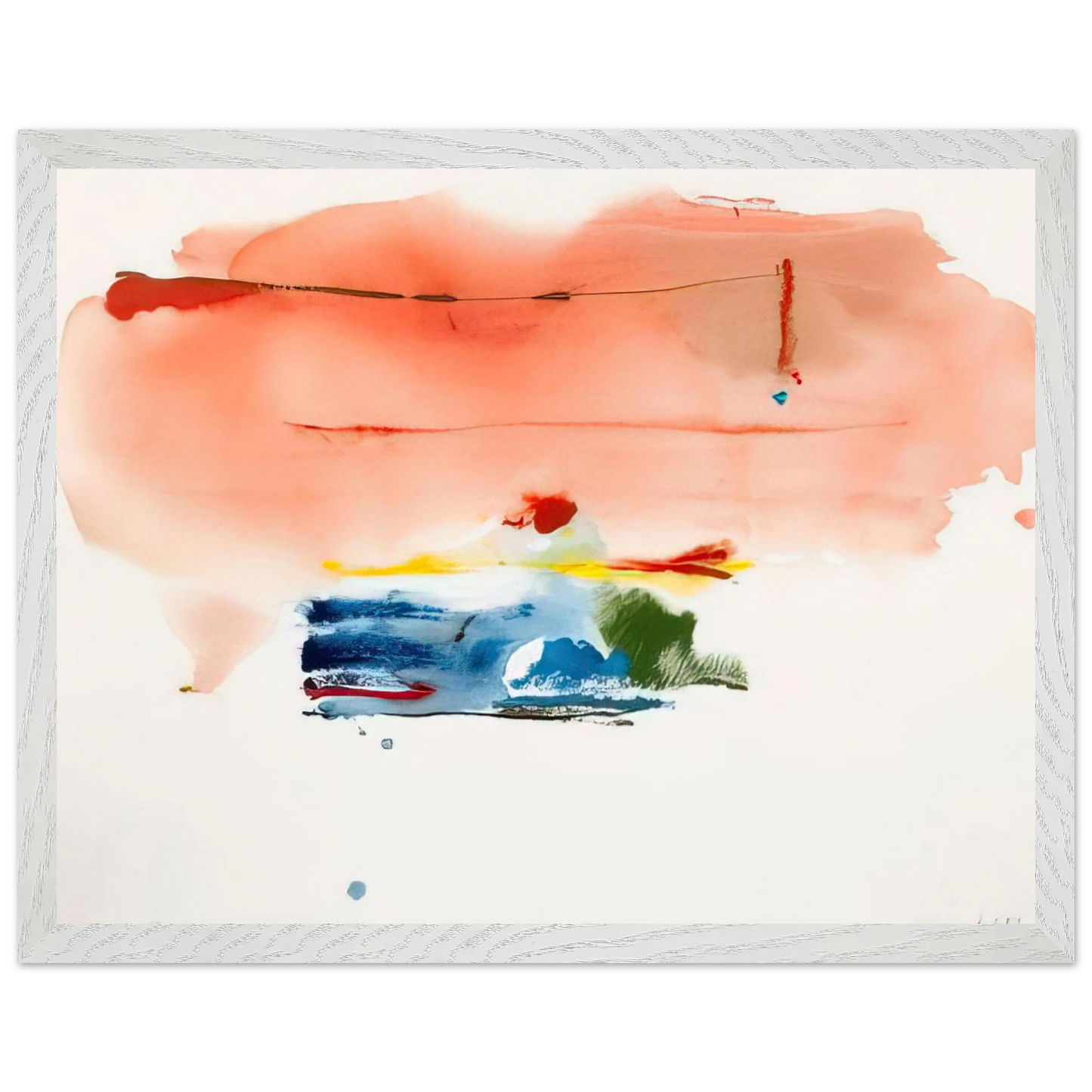Helen Frankenthaler - Santa Fe II - 1986 Wall art - A3 (29.7 x 42  cm) - Premium Wooden Framed Poster With Fine Art Paper - White frame