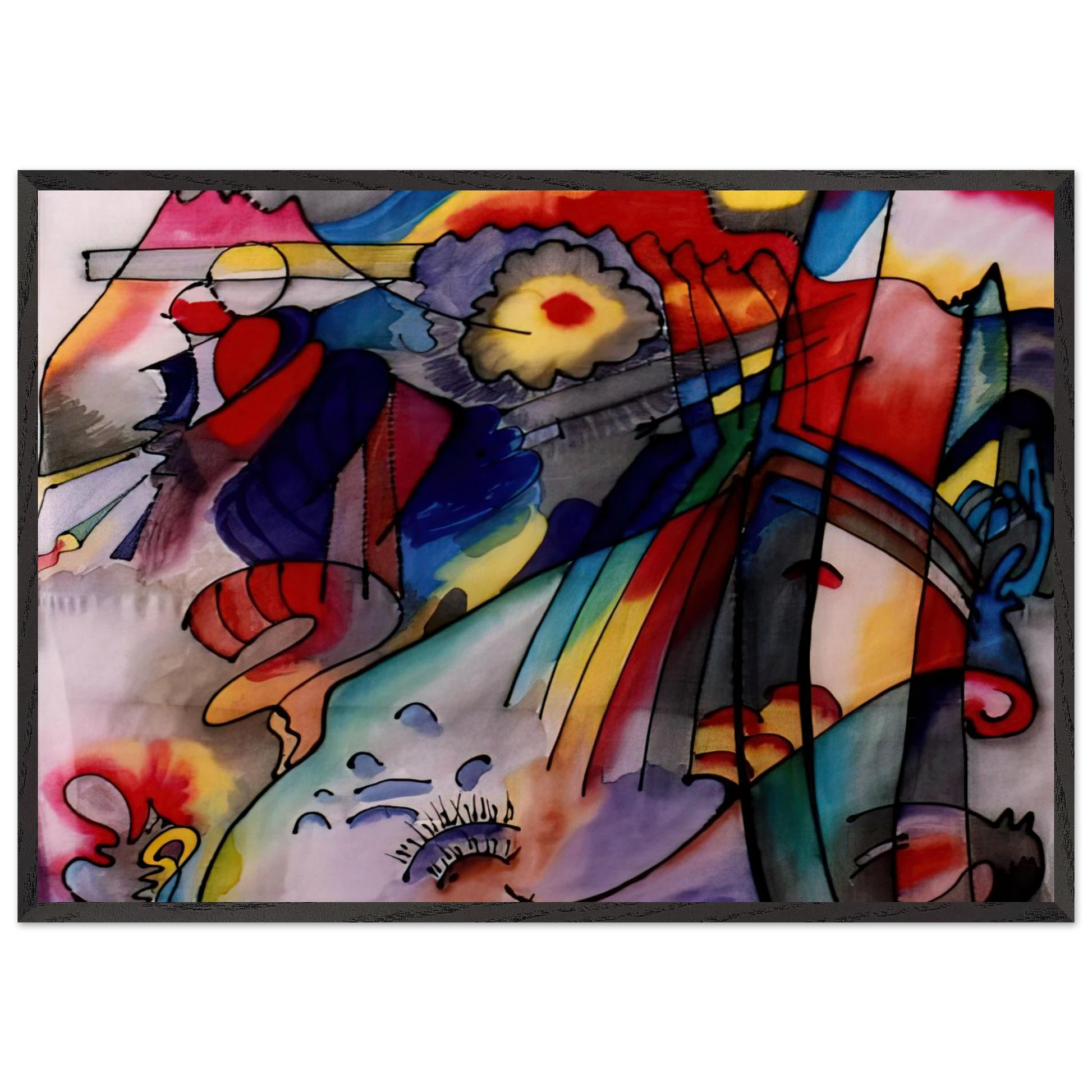 NOTDETECTED189363 - Wassily Kandinsky Framed Art Print – Black Wooden Frame - Default Title - -Framed Art Print