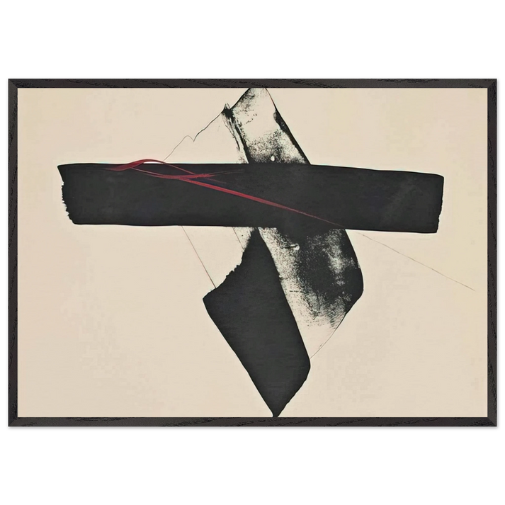 Sound - Abstract Expressionism - Toko Shinoda 70x100 cm / 28x40 inches Framed Art Print – Black Wooden Frame