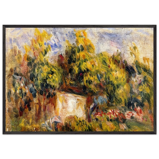 Landscape with Cabin - Pierre-Auguste Renoir 70x100 cm / 28x40 inches Framed Art Print – Black Wooden Frame