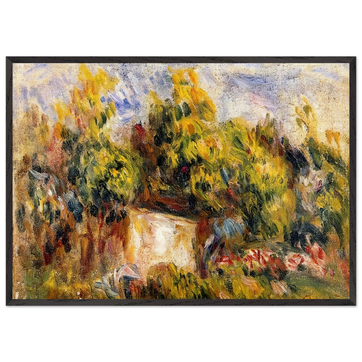 Landscape with Cabin - Pierre-Auguste Renoir 70x100 cm / 28x40 inches Framed Art Print – Black Wooden Frame