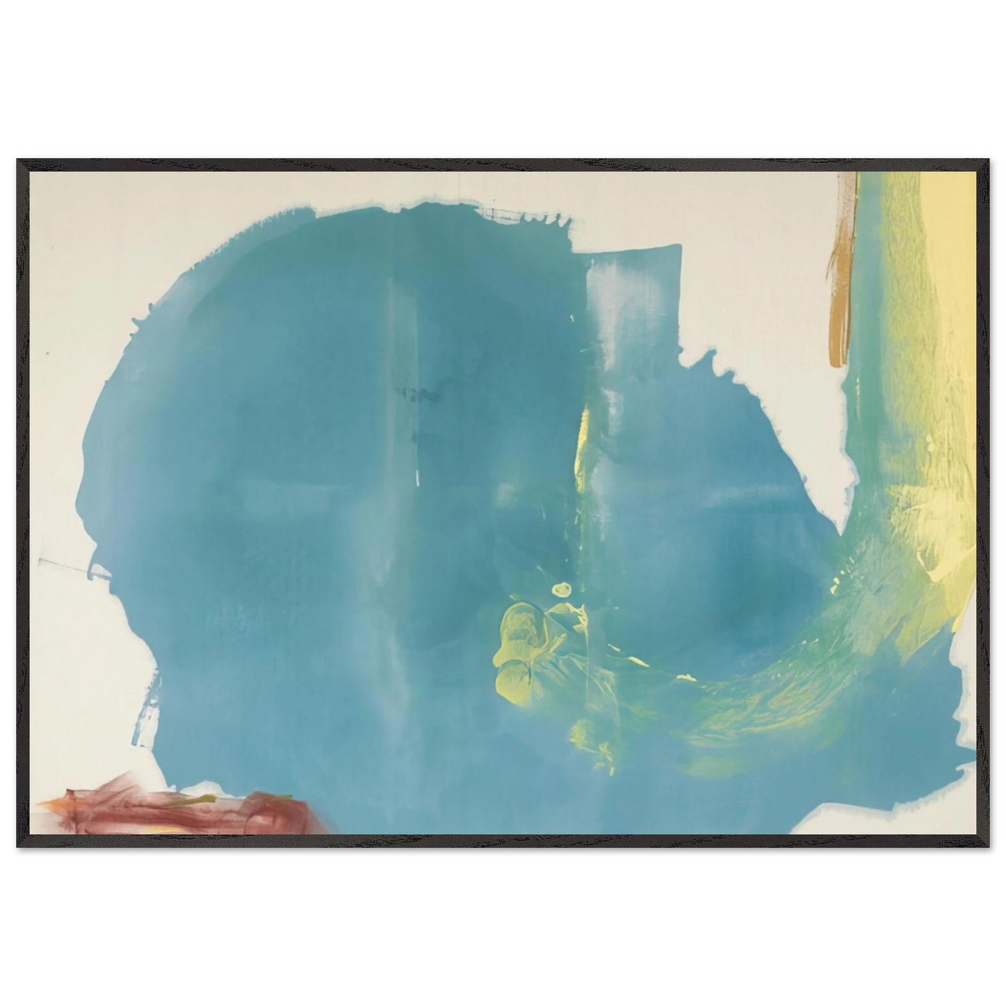 Helen Frankenthaler - Where Necessary - 1977 Wall art - 40x50 cm / 16x20 inches - Premium Wooden Framed Poster With Fine Art Paper - Wood frame