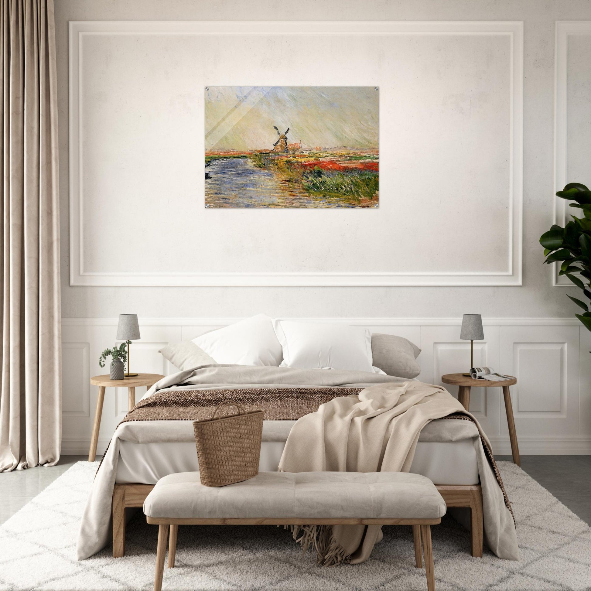 Tulip Field in Holland - claude monet Acrylic Print - 70x100 cm / 28x40″ inches