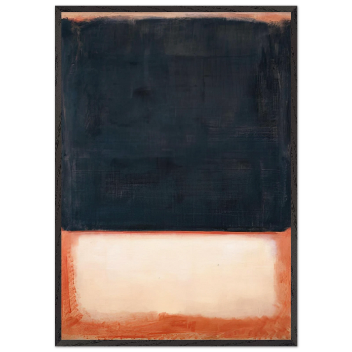 No 7 Dark Over Light - 1954 - Mark Rothko 70x100 cm / 28x40 inches Framed Art Print – Black Wooden Frame
